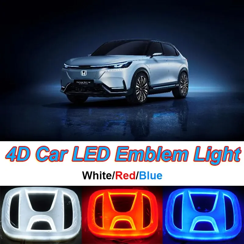 LED Car Emblem Light Auto Front Rear Badge Lamp for Honda HRV City Odyssey Crosstour Accord CRV Jazz Civic Light Accessories