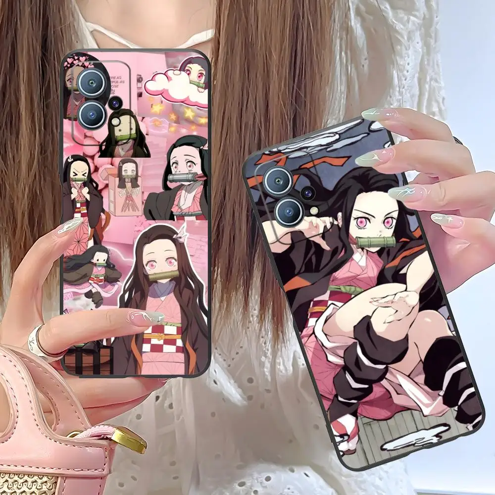 Чехол для телефона Demon Slayer Anime Nezuko для Huawei P60 P50 P40 P30 P20 P10 P9 P8 Pro Lite Plus, цветной защитный чехол для смартфона