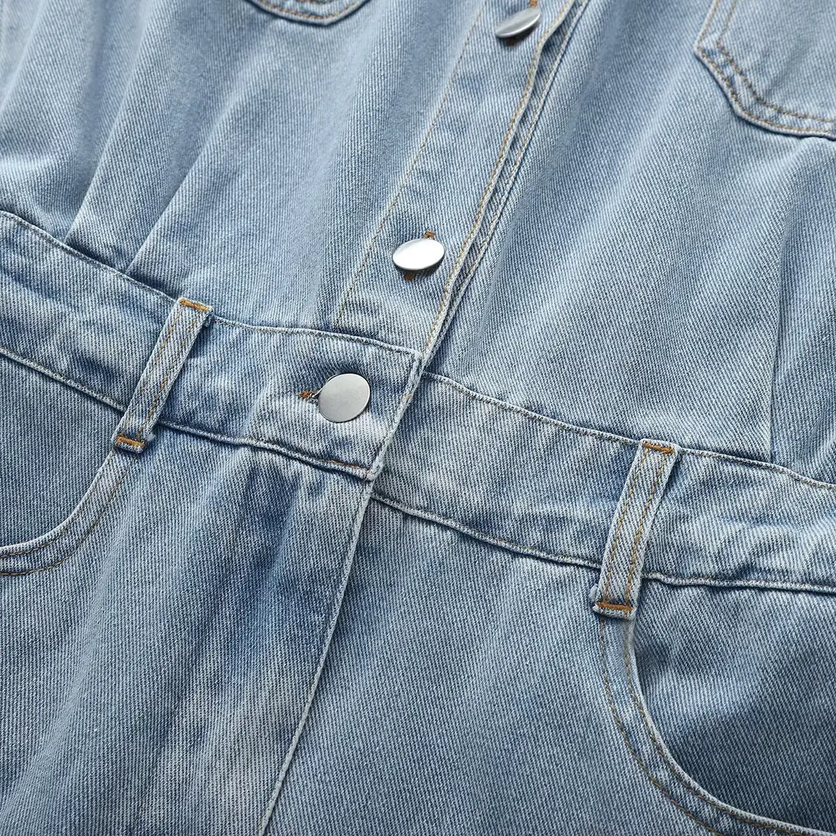 2025 Nuovi prodotti estivi Abbigliamento donna Retro risvolto monopetto in vita dimagrante multi-tasca pantaloncini tuta di jeans