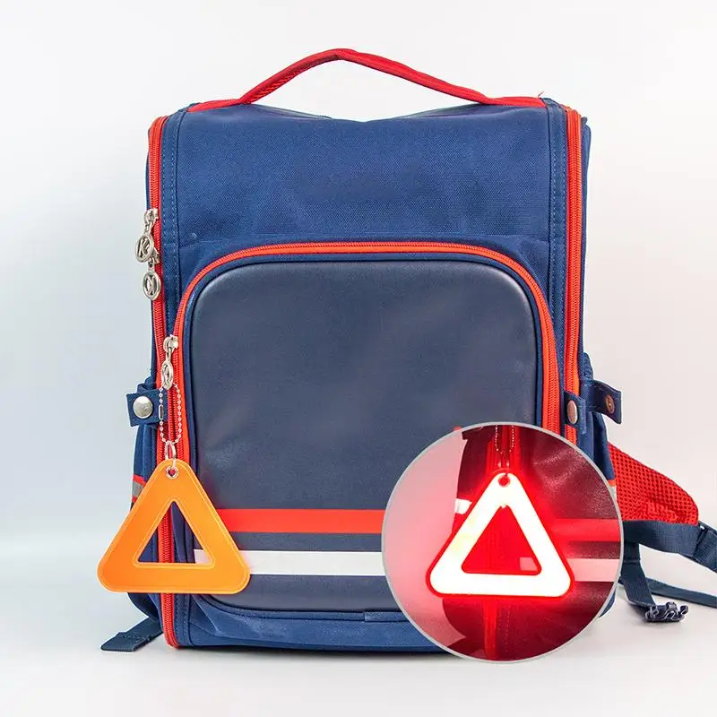 

Reflective Microprism Material Pendant School Bags Triangle Safety Reflector Student Safety Hanging Tag For Night WalkingCycling