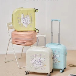 Sanrio Cinnamoroll valigia ragazza cuore Kawaii Anime Mini 18 pollici Password Box Cartoon Cute 20 pollici Trolley Box Light Kid Gift