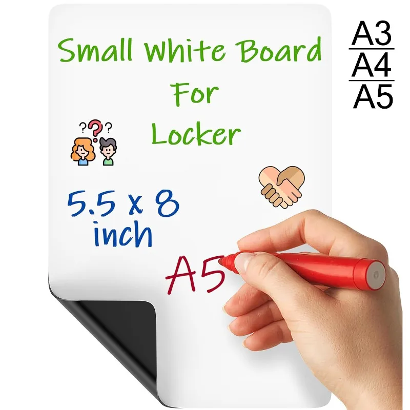 A3 A4 A5 Erasable Flexible Marker Fridge Magnet Magnetic WhiteBoard Dry Erase Board Refrigerator Sheet Kitchen Memo Grocery List