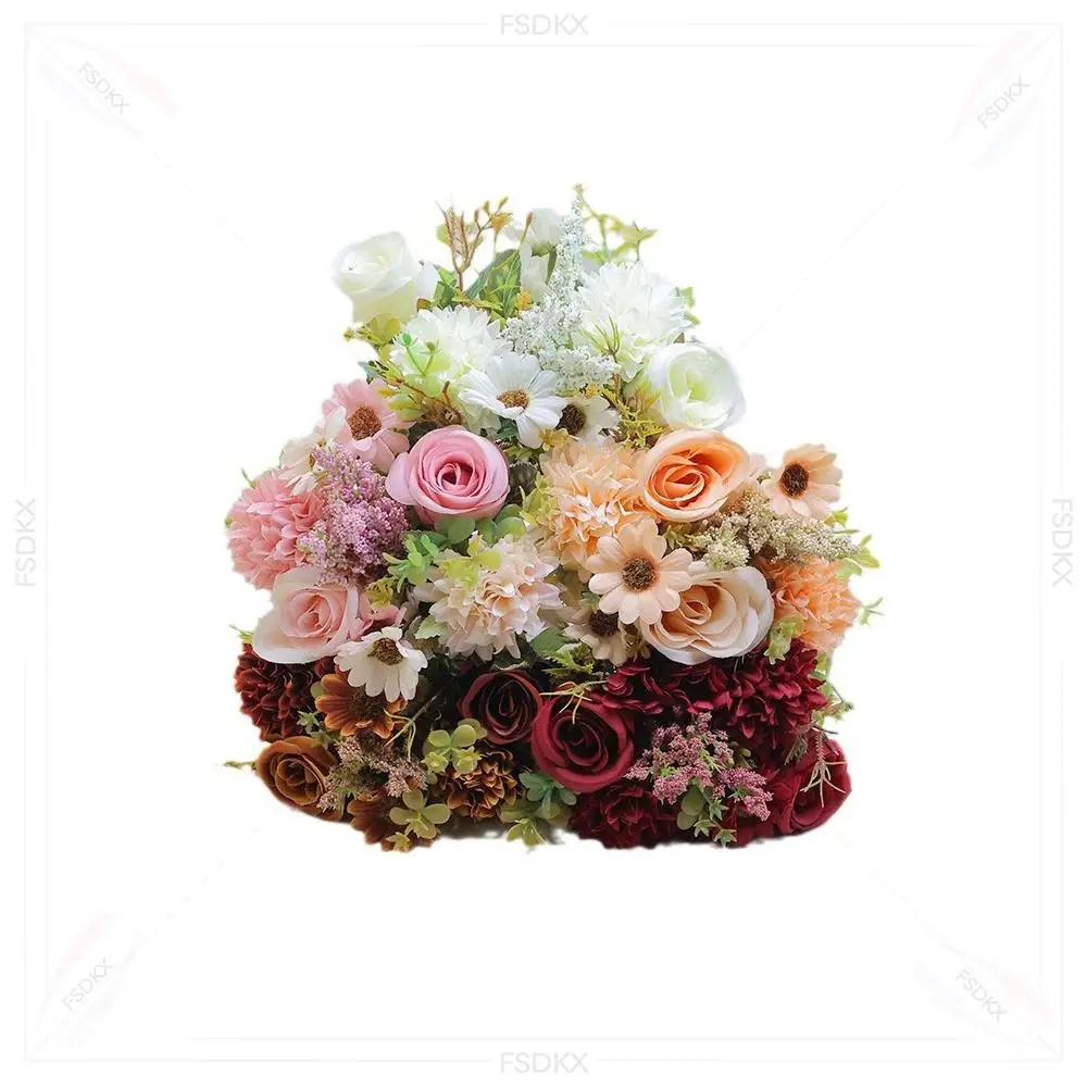 

Customized Luxury Style High Quality Artificial Rose Bouquet Ball Premium Wedding Flower Balls Centerpieces Table Decorations