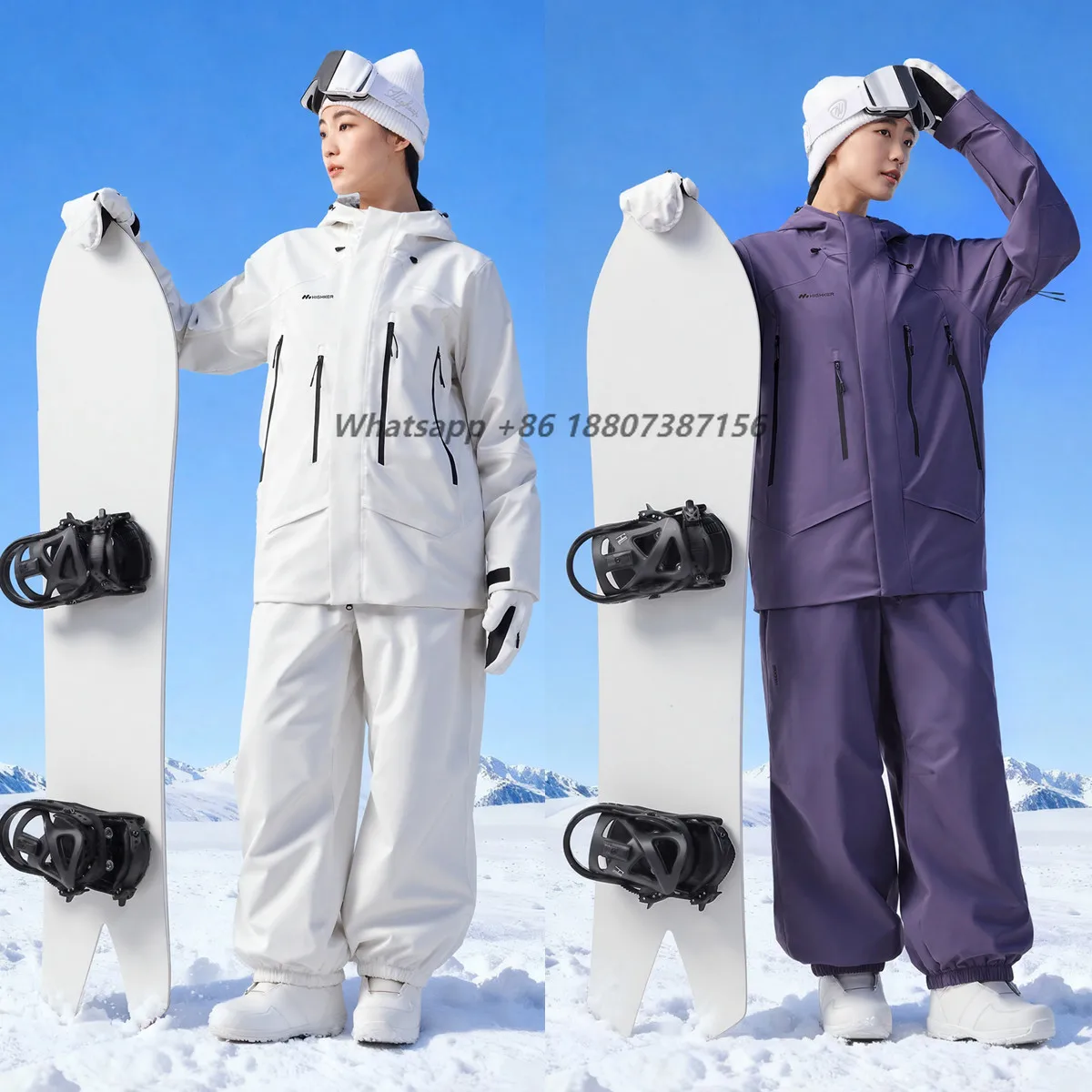 Unisex Ski Jacket Waterproof Professional Snowboard Shell Thermal Insulated Windproof Snowboarding Coat