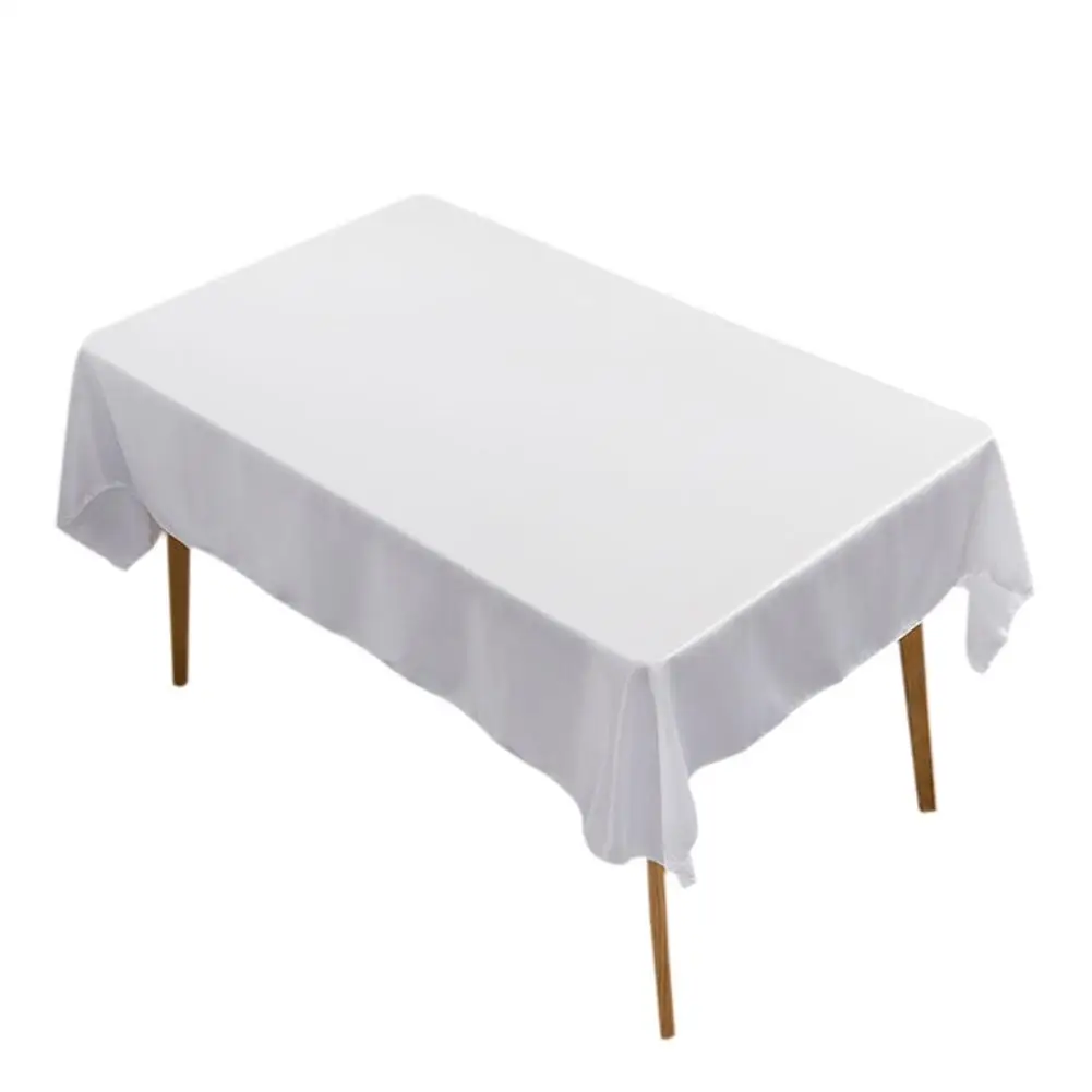 Rectangular Table Tablecloth High End Hotel Banquet Wedding Scene Solid Color Rectangular Smooth Section Cloth Modern Minimalism