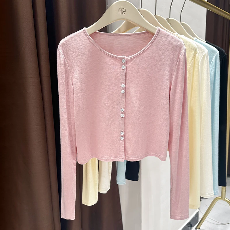 

Outerwear Summer Cardigan Women Cropped Blouses Korean Fashion Style Cute Women's Coat Bolero Woman Basic