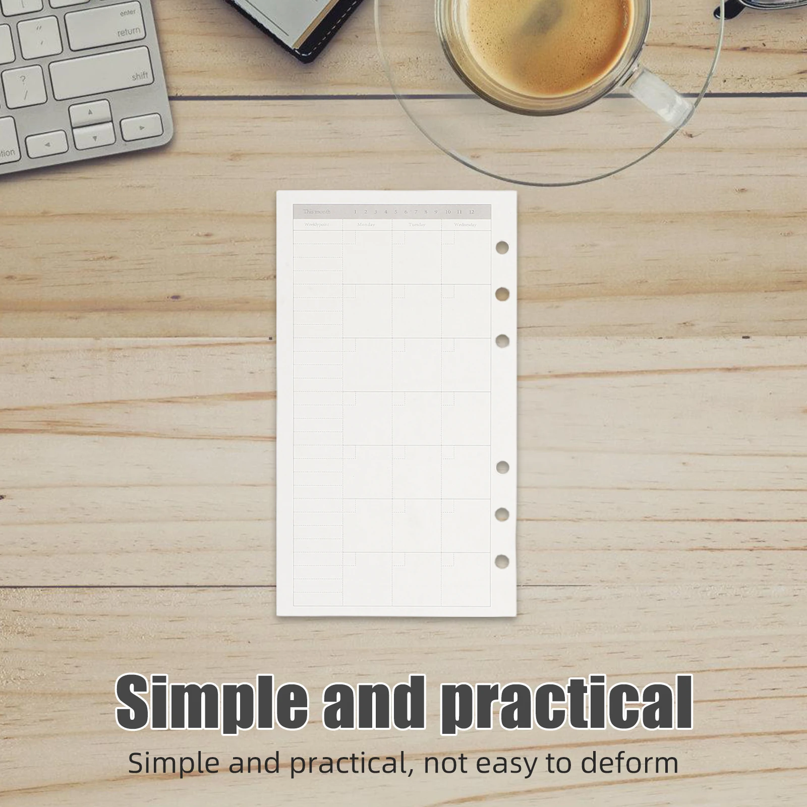 

3 Pcs Loose Leaf Refill Paper Weekly Planner Undated Refills Daily Weekly Monthly Planner Pages Pocket Inserts Notebook Refills