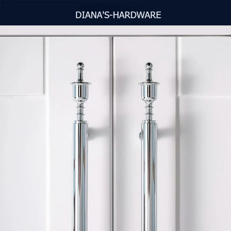 Light Luxury Simple Cabinet Door Handles Pure Brass Small Knob French Kitchen Cabinet Wardrobe Silver Furniture Handle