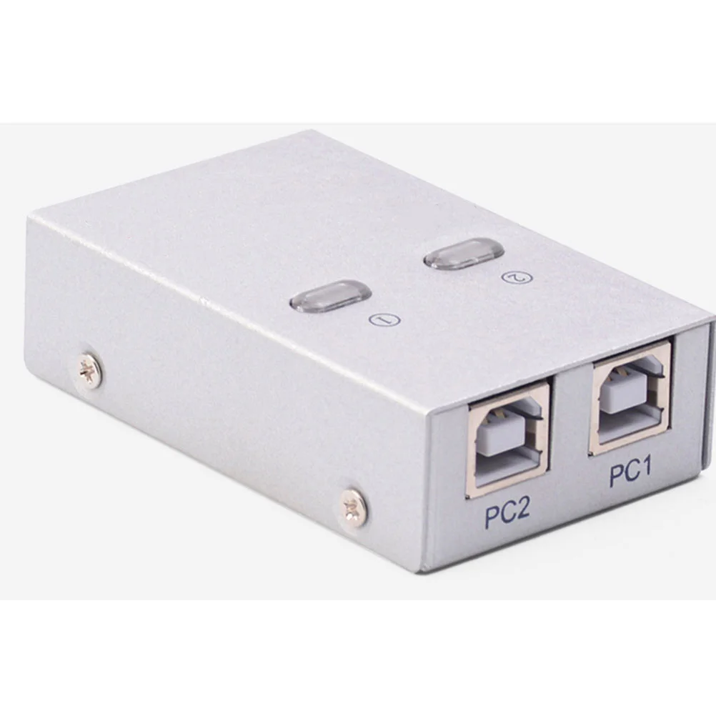 

USB 2.0 Sharing Switch Selector Durable Printer Scanner Automatic Computer Peripheral Sharer Device for Home Office