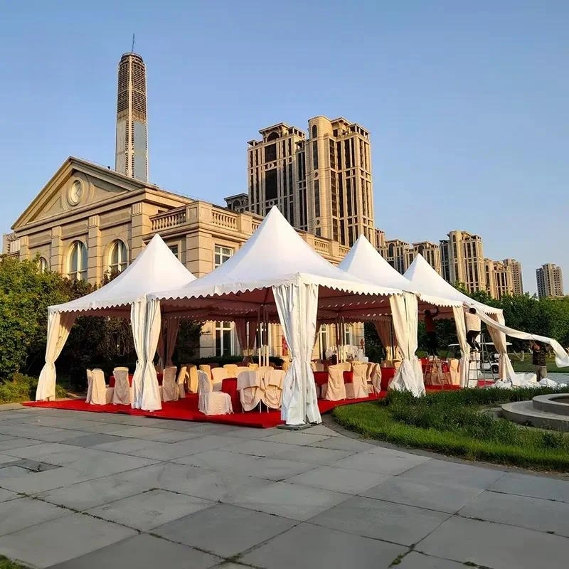 Outdoor Wedding Party Trade Show Promotional Event Pagoda Tent High Peak Aluminum Frame PVC Coated Garden Gazebo Tent