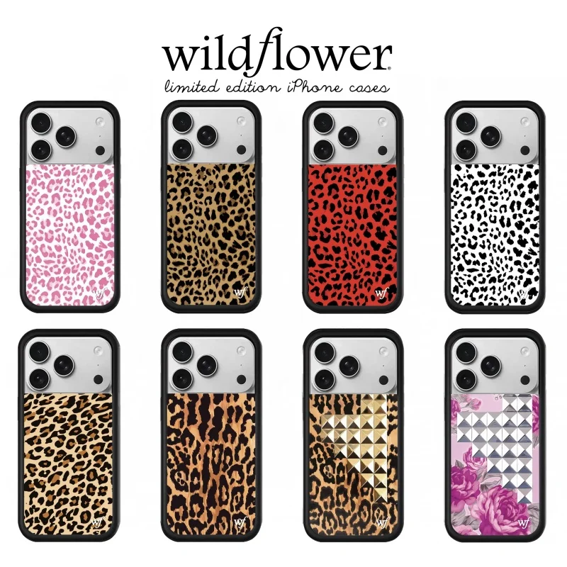

Luxury INS 3D Cute Pink brown Red leopard print Phone Case for iPhone 12 13 14 15 16 17 Pro Max Plus Black leopard wf Cover﻿﻿﻿﻿
