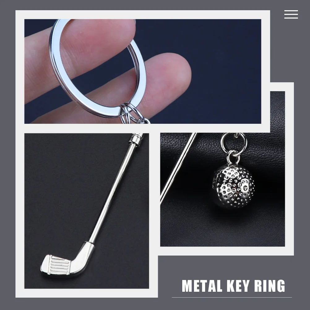 

3 шт., брелок для мяча для гольфа, металлический сплав цинка, легкий подвесной кулон, спортивный брелок для ключей, украшение для сумок для ключей
