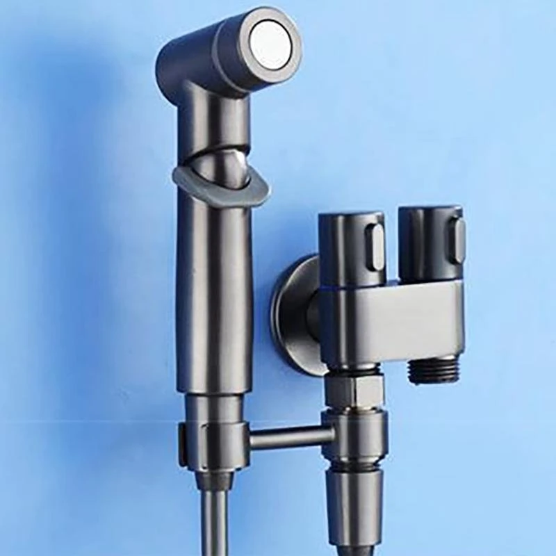 97QC Multifuntional Handheld Bidet Shower Set Toilet Bidet Attachment Shower Bidet Hand Shower Alloy Texture for Toilets