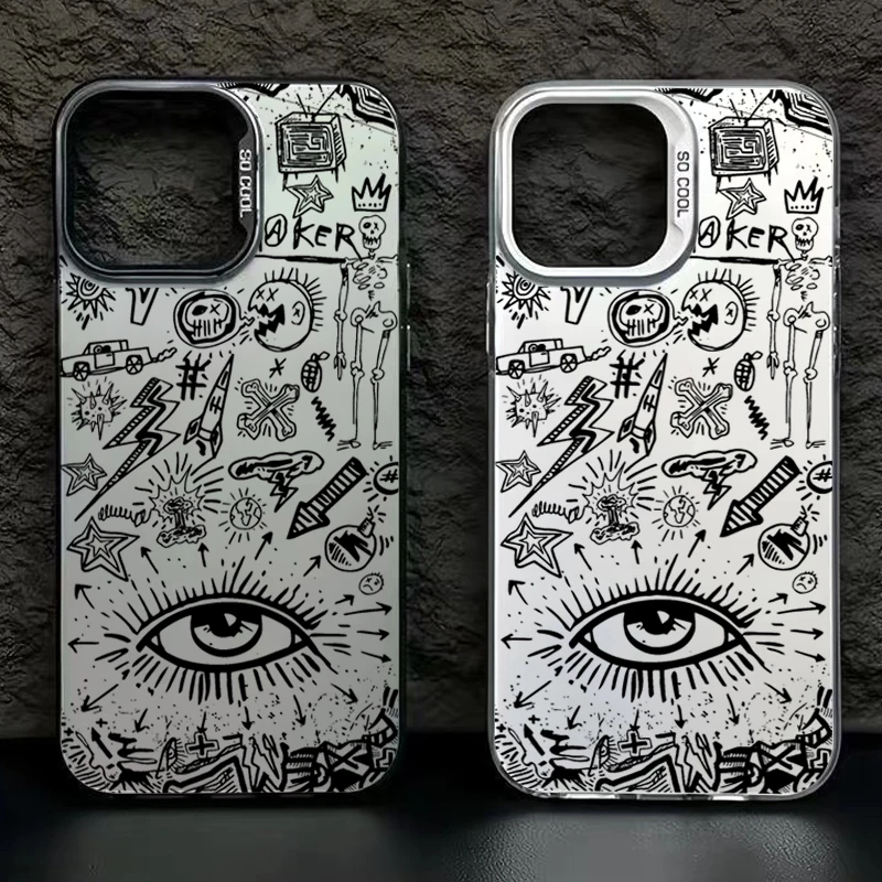 

Style Sunglasses Design IMD Silver Case For Samsung S25 Cases Galaxy S24 Ultra S23 FE S22 Plus A56 A55 A54 A53 A16 A36 A26 Cover