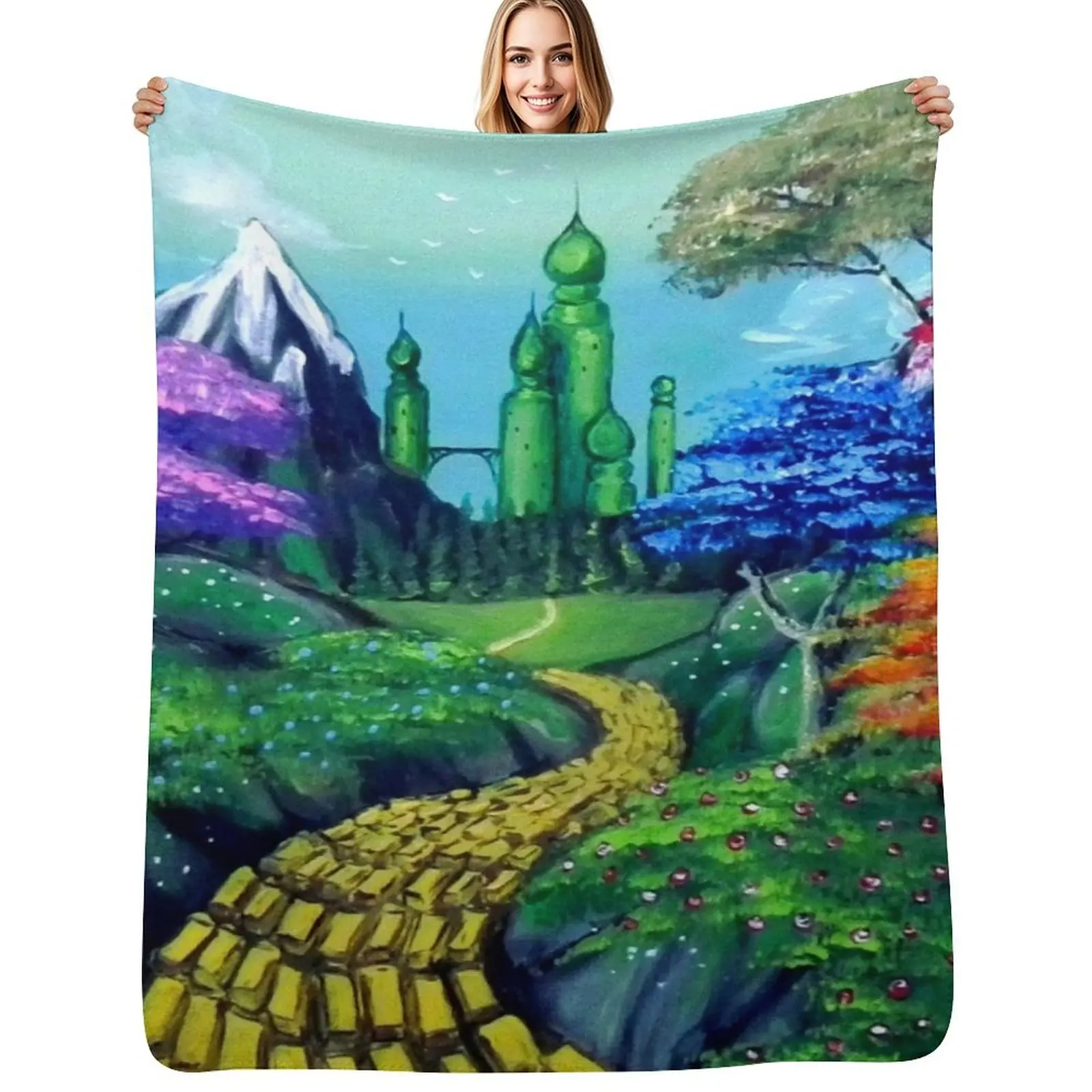 

Road to the Emerald City Throw Blanket Decorative Soft Throw Blanket for Couch Sofa