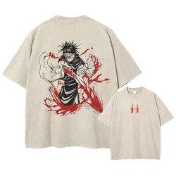 Anime Jujutsu Kaisen Hip Hop Streetwear Harajuku T Shirt Print Tshirt Men Summer Short Sleeve T-Shirt Cotton Loose Tops Tees