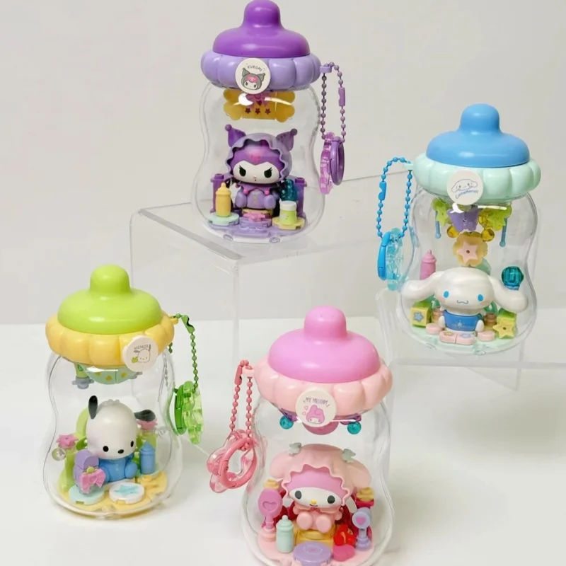 

Sanrio Characters Tonton Baby Bottle Series Hand-Made Toys Kuromi My Melody Pochacco Big-Eared Dog Pendants Ornaments Girl Gifts