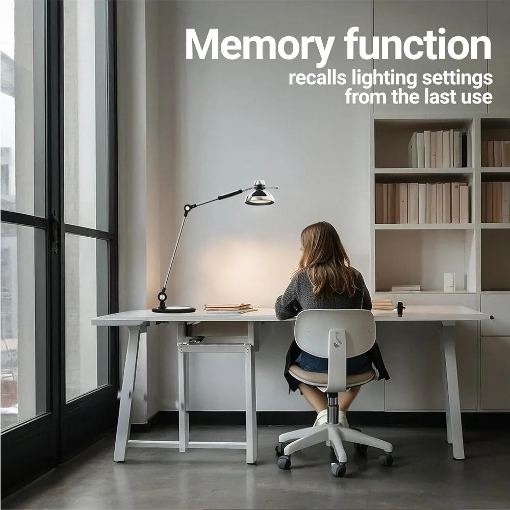 

Светодиодная настольная лампа с контролем жестов | Настольные лампы для домашнего офиса, 3 цветовых режима, 12 уровней яркости, память