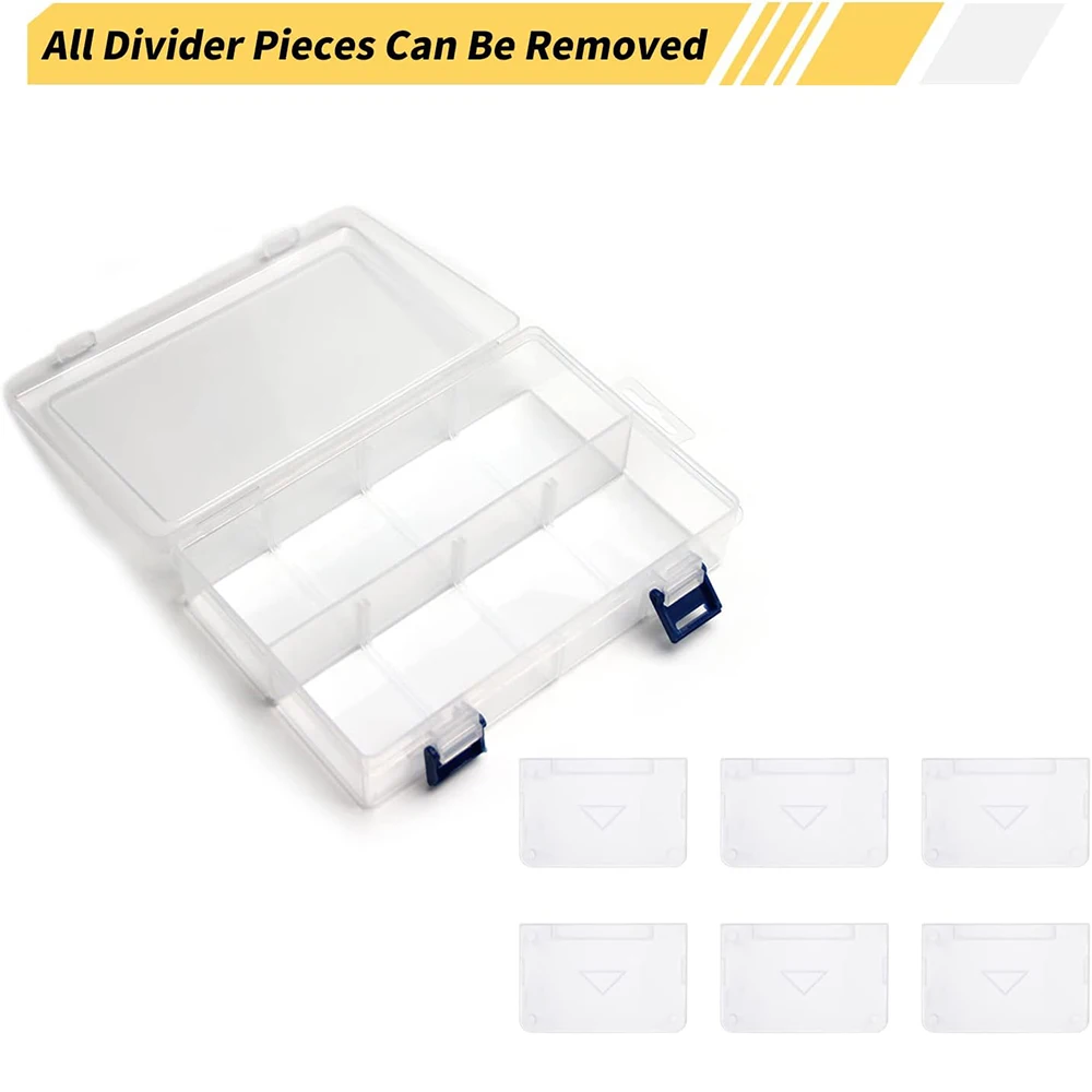 Adjustable Tools Storage Box 8 Grids Compartment Plastic Organizer Screw Holder Case 2013.54.5cm for Pill Hardware Tool