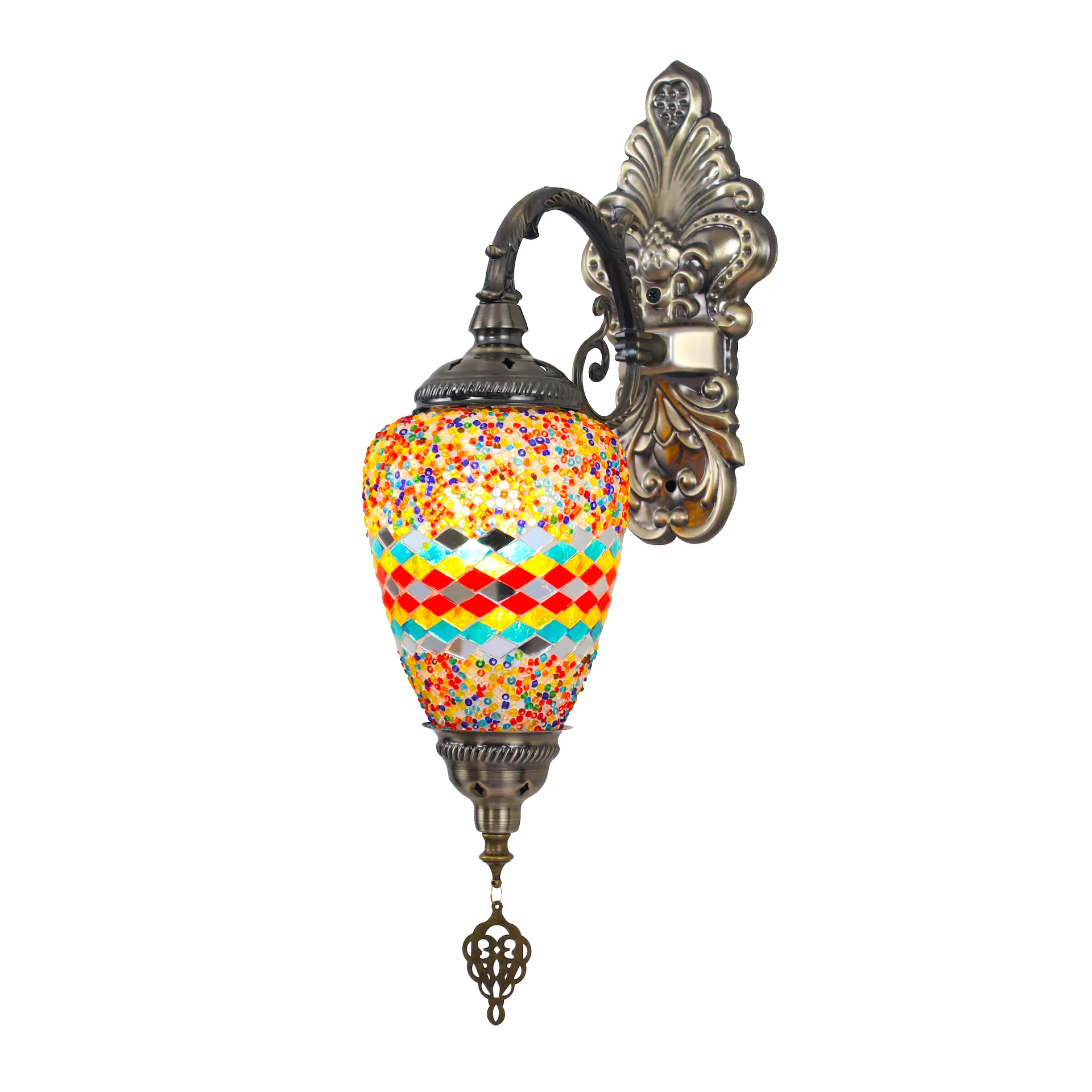 New handmade mosaic stained glass wall lamp Turkish style bohemian design iron body home decoration lighting