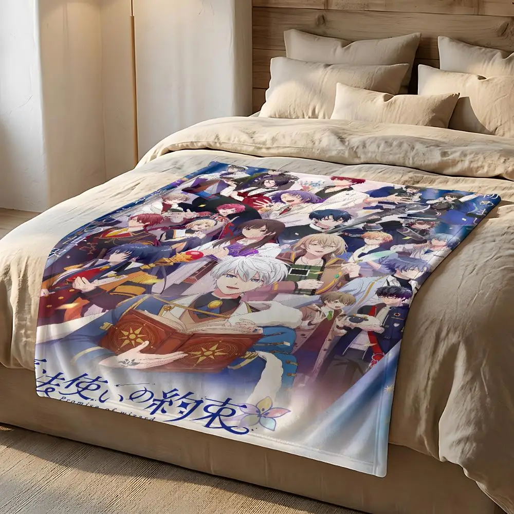 Video Game Promise of Wizard Throw Short Plush Throw Blanket Soft Skin-Friendly Multi-Scene Home Office