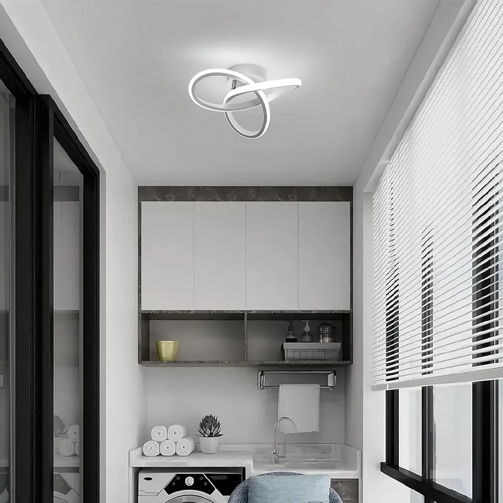 Tira de luces LED de techo para pasillo, lámparas minimalistas modernas para sala de estar, luz ajustable de tres colores para dormitorio, sala de