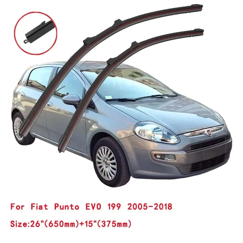 For Fiat Punto Grande Punto Evo 1994-2016 176 188 199 Car Windshield Wiper Blade Front Windscreen Windshield Brushes Accessories