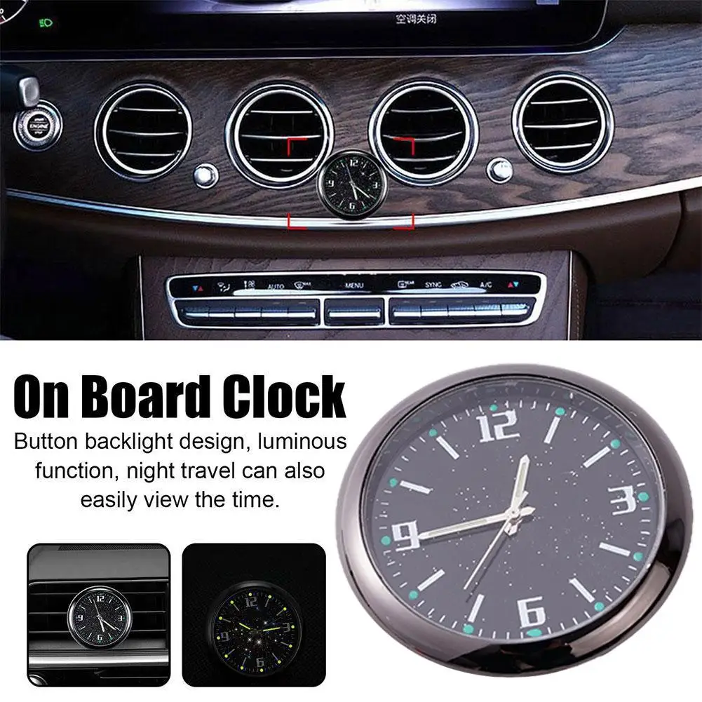 Luminous Auto Gauge Clock Mini Car Air Vent Quartz Clock With Clip Air Outlet Watch Clock For Styling Waterproof Car Access L7Y8