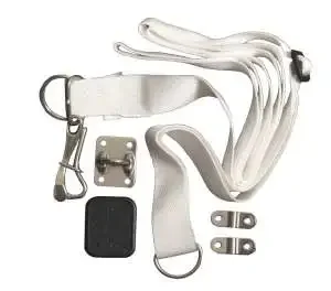 Marine Lashing system straps with hooks for life raft