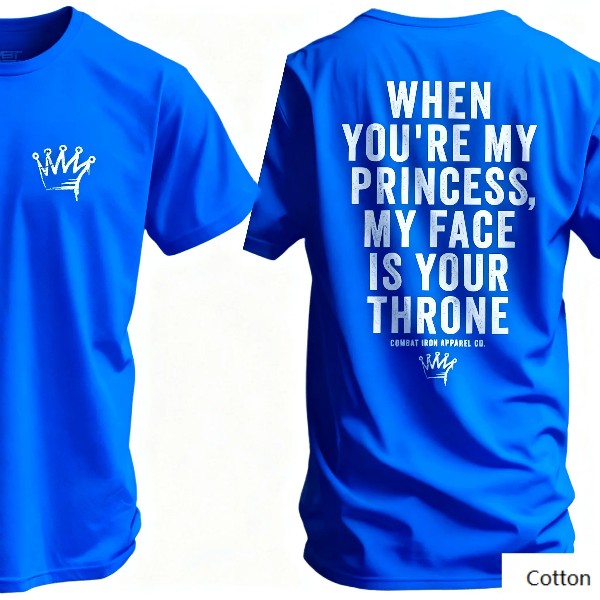 Ностальгическая хлопковая футболка с круглым вырезом Sweet «Love Vow» в стиле ретро — вдохновленный дизайн с короной и классической фразой