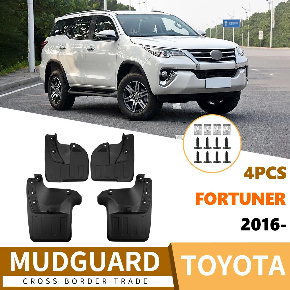 Für 2016-2025 Toyota Fortuner Vordere und Hintere Schmutzfänger Spritzschutz ABS-Kunststoff Zubehör