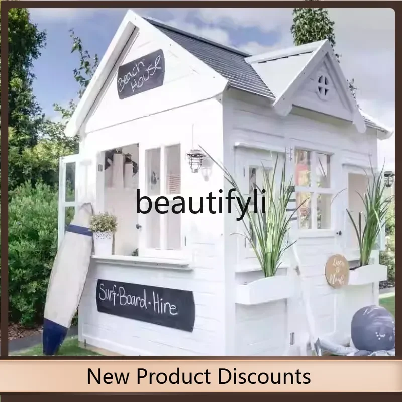 

Asmt56 Outdoor anticorrosive wooden house courtyard garden villa outdoor open-air balcony leisure wooden house outdoor garden vi