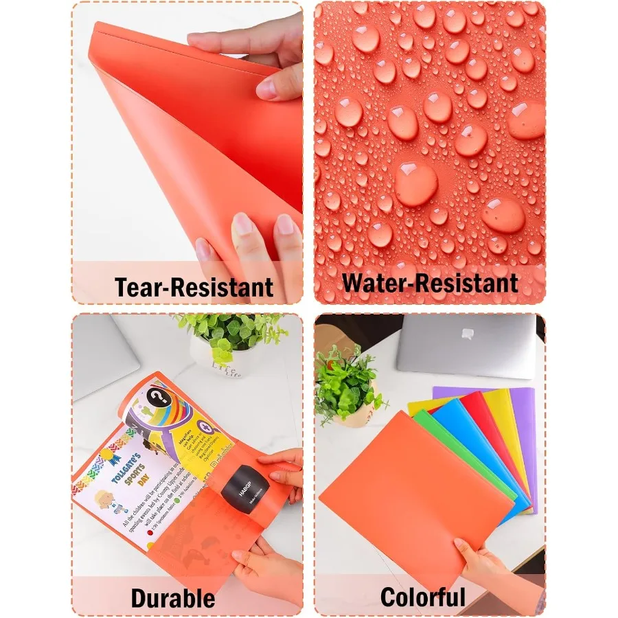 12 mappen met potten en tanden 2 potten 3-polige mappen met visitekaartjeshouder Plastic heavy-duty bestandsmappen voor documenten B