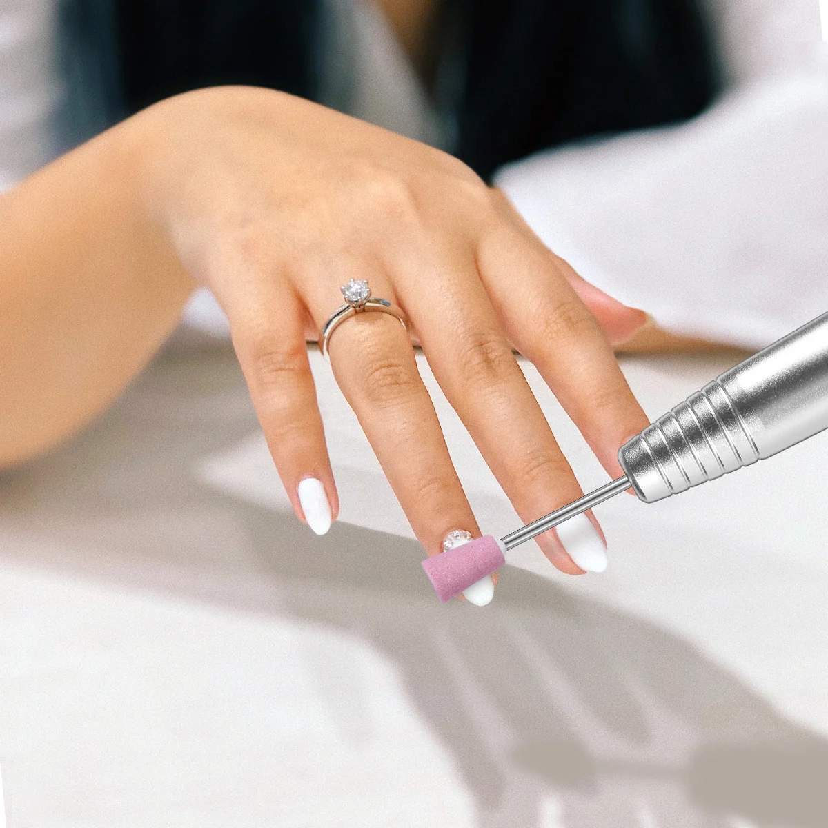 12 قطعة رأس مطحنة الأظافر لآلة فن الأظافر تصميم دائري لإزالة الجلد الميت أدوات تلميع للاستخدام المنزلي في الصالونات #6