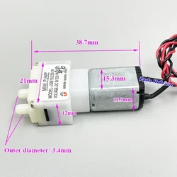 Dc 3V- 6V Mini 030 Motor Pomp Diafragma Mute Waterpomp Negatieve Druk Vacuüm Pomp Laag Geluidsniveau