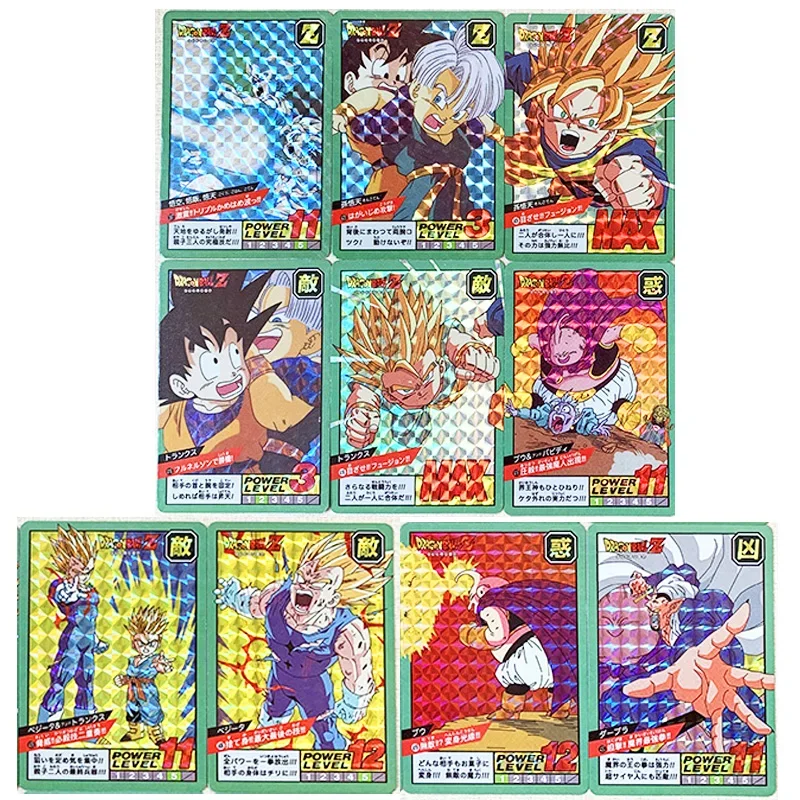 10pcs/set Dragon Ball GT Refraction Process No.10 Super Saiyan Heroes Battle Ultra Instinct Goku Vegeta Game Collection Cards