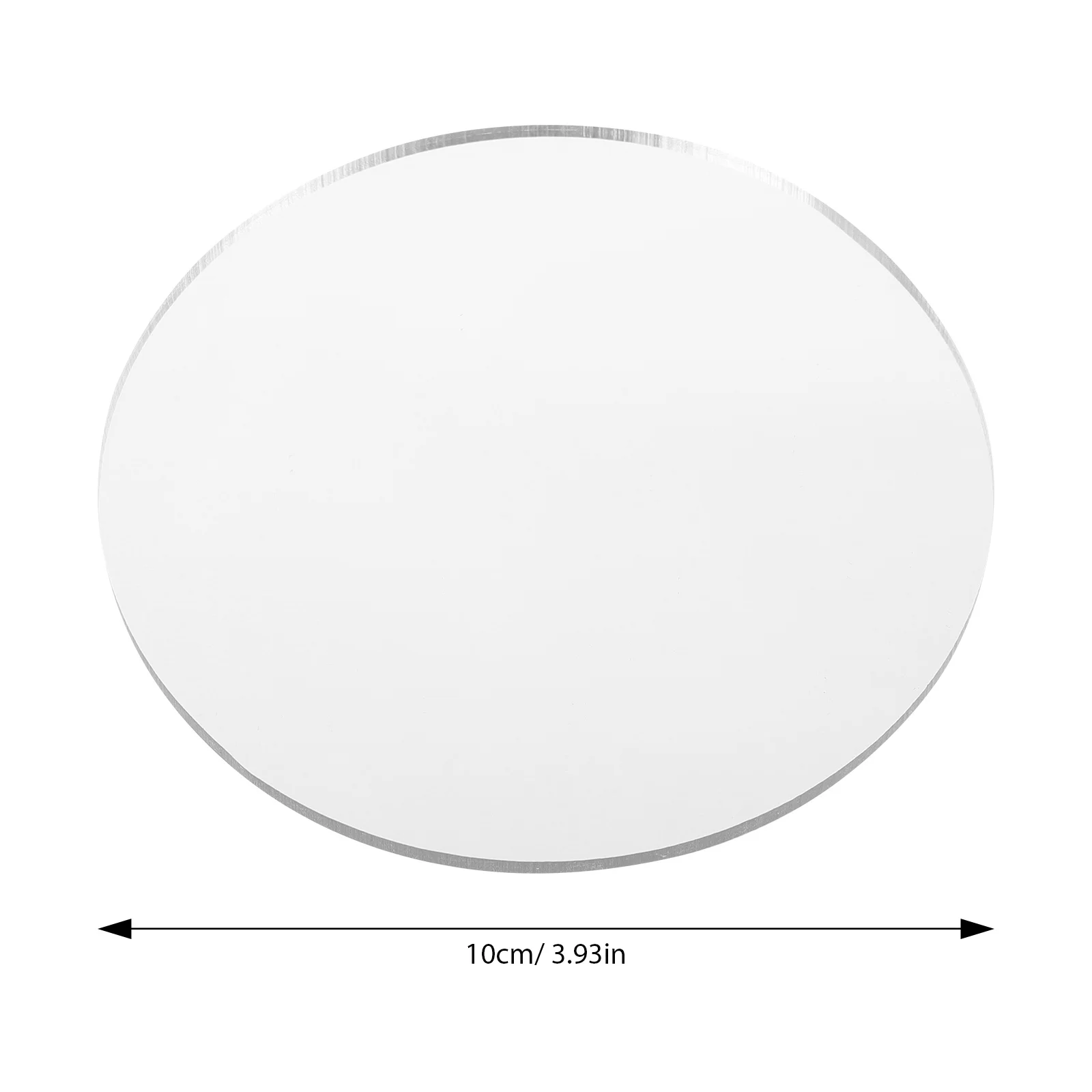 8 pçs folhas redondas 10cm pequenos espelhos acrílicos para diy artesanato maquiagem substituição claro leve viagem vaidade espelho peças