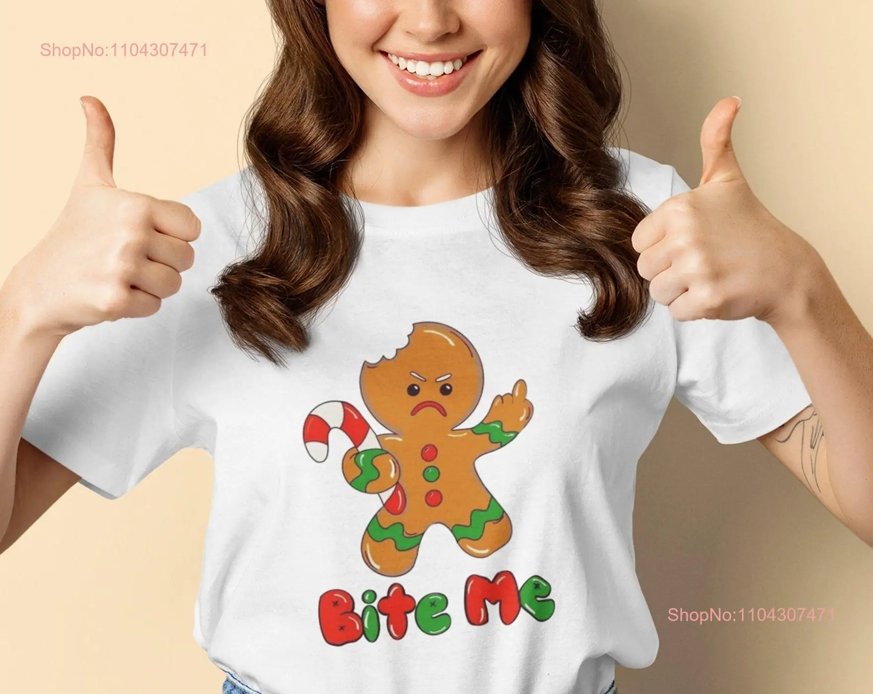 Gingerbread Cookie Humor T Shirt Cute Funny Christmas Heavy Cotton for Festive Fun and Happy New Year