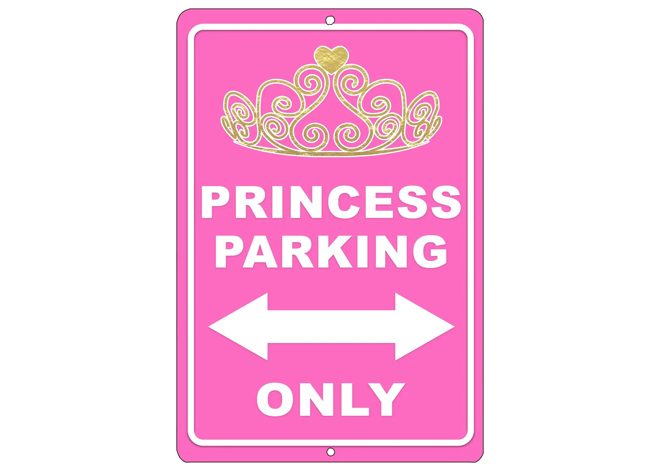 Funny Princess Parking Only Metal Tin Sign Wall Decor For girls Bedroom Her Daughter