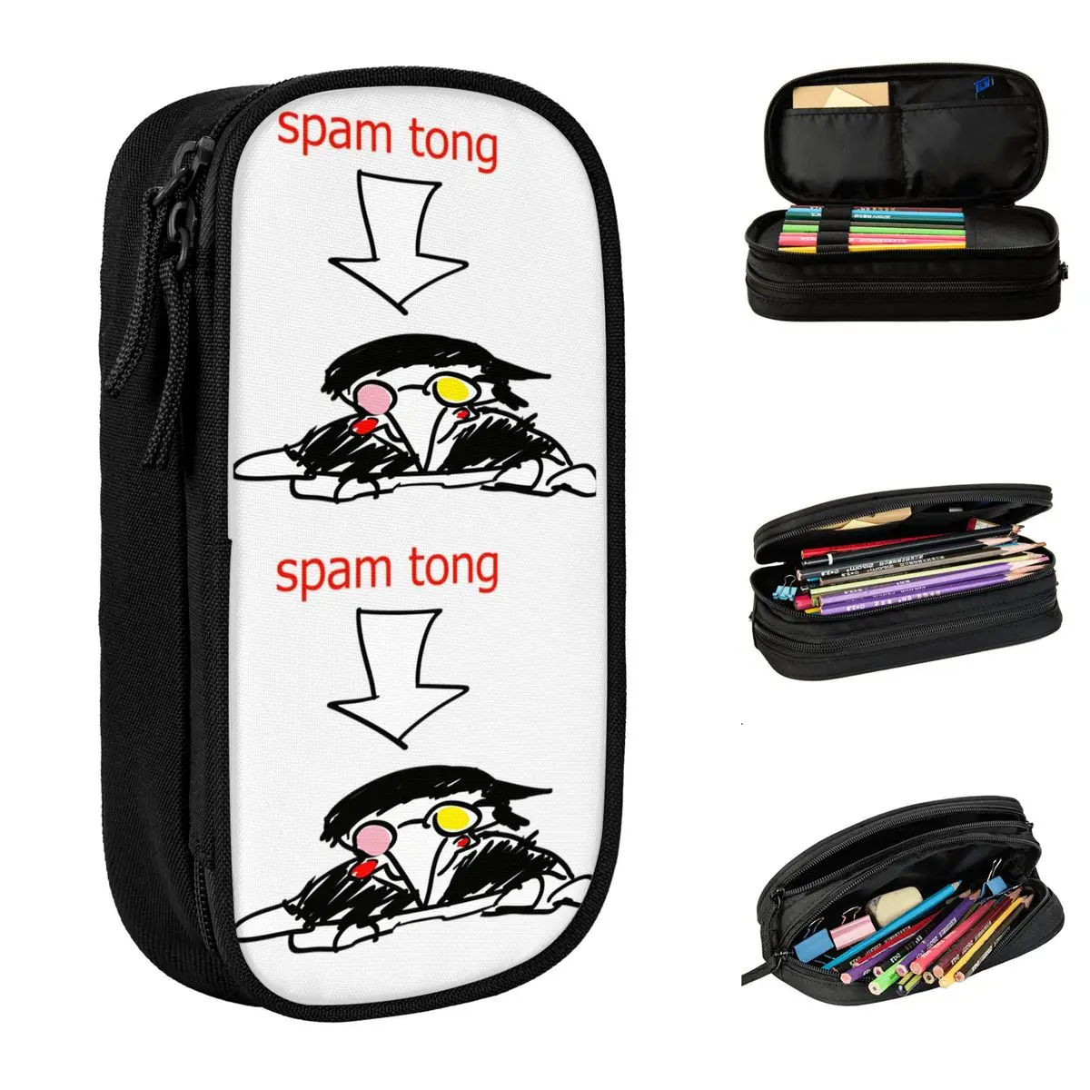 

Deltarune Spamton Pencil Case Zipper Pencil Box Boy Girl Kawaii College School Pencil Cases Supplies