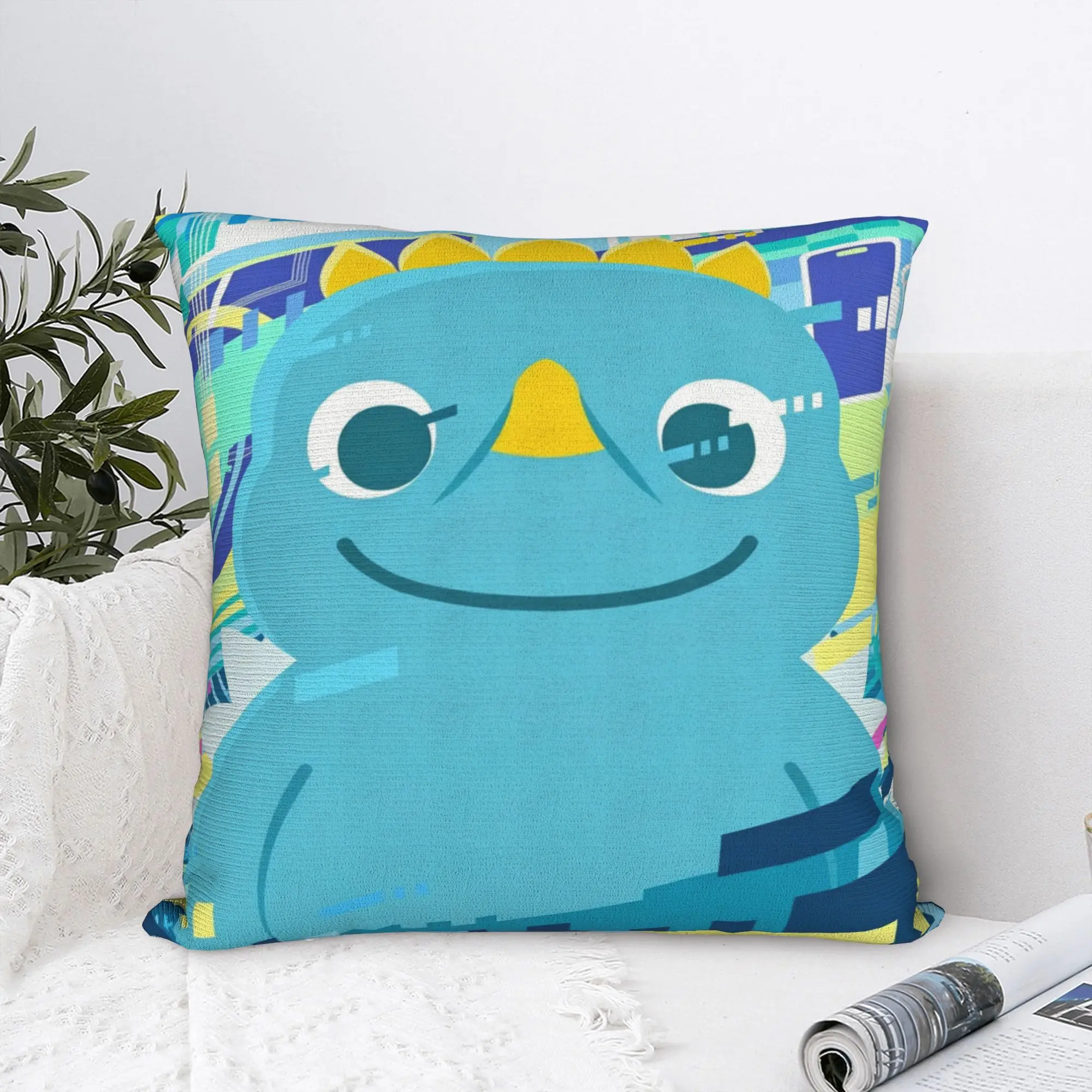 Chibi Monster Raids Again Square Pillowcases Polyester Bed Car Cartoon Cushion Case Cool Home Decoration Pillow Cover 45*45