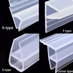 2Meter Widened F/h shape silicone rubber Frameless shower room door window glass seal strip weatherstrip for 6/8/10/12mm glass