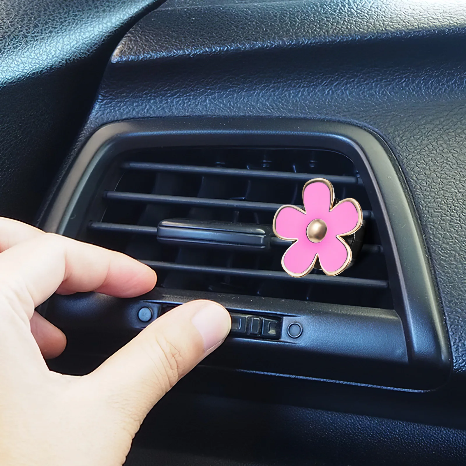 

6 pcs Flower Air Freshener Clips For Cute Decor Compact Detachable Vent Accessories Fragrance Replacement Pads Fresheners Car