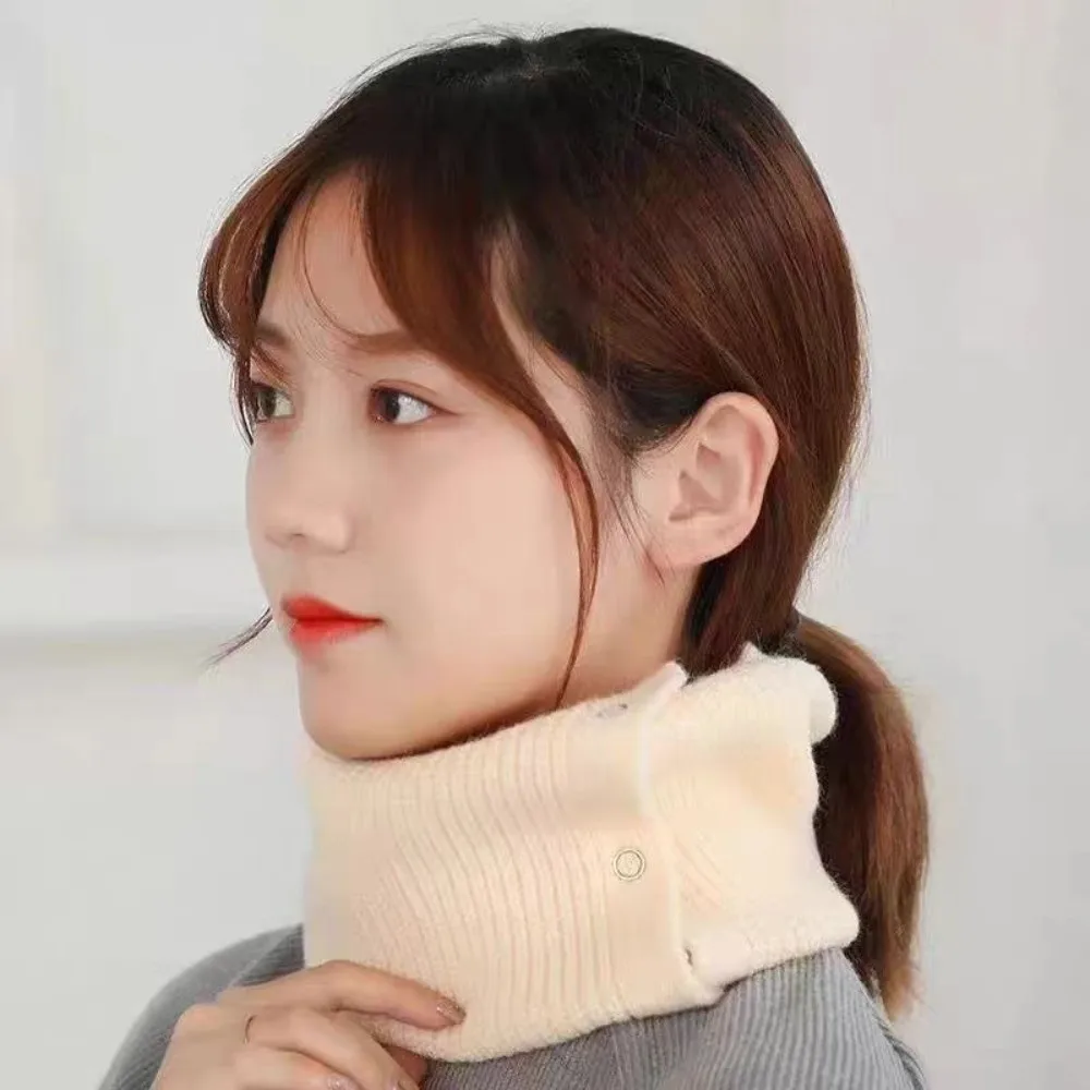 Nuevo Calentador de cuello a prueba de viento, bufanda de punto versátil a prueba de frío, pañuelo cálido de Color sólido, Otoño e Invierno