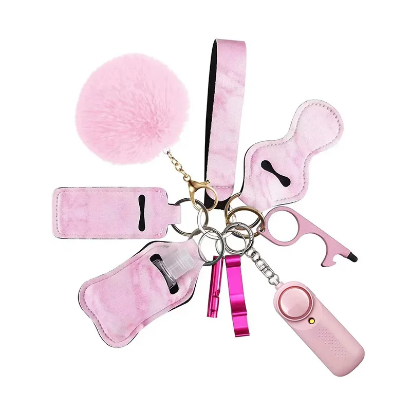 Anti-wolf Alarm Set Personal Self-defense Alarm Ten-piece Set Women's Fashion Keychain - Image 4