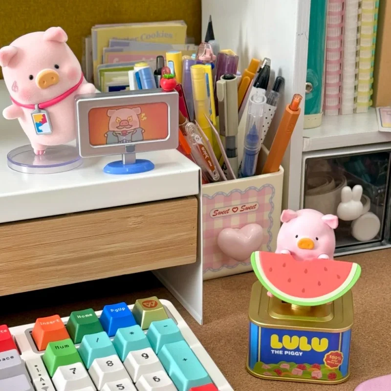 Lulu The Piggy Blind Box Mystery Toy Solar Energy Doll Model Cute Trendy Desktop Decoration Holiday Gift For Adult Collectors view 3