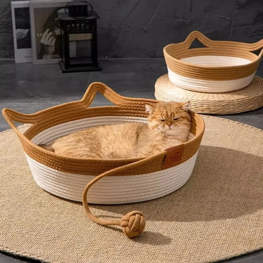 1pc-lit-rond-pour-chat-en-rotin-tresse-de-style-japonais-panier-de-couchage-respirant-pour-l'ete-resistant-aux-griffures-fournitures-pour-animaux-de-compagnie