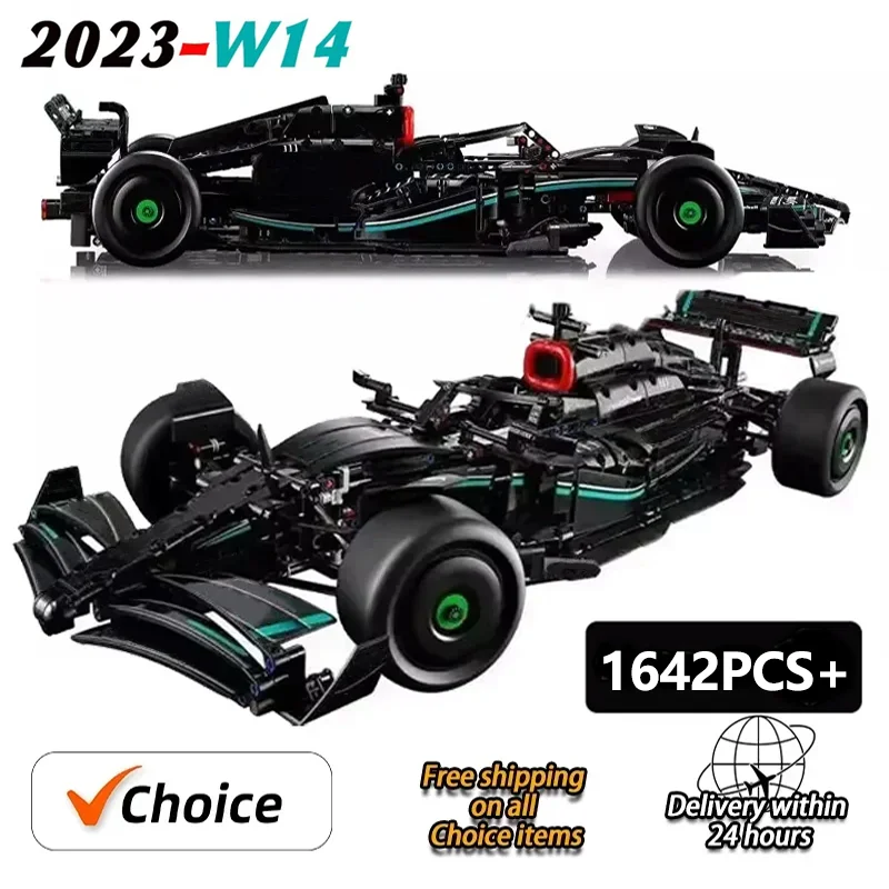 F1 W14 E Performance Technical Compatible 42171 1:8 Sets 1642PCS Building Blocks Super Race Car MOC Assembly Model Car Toy Gifts