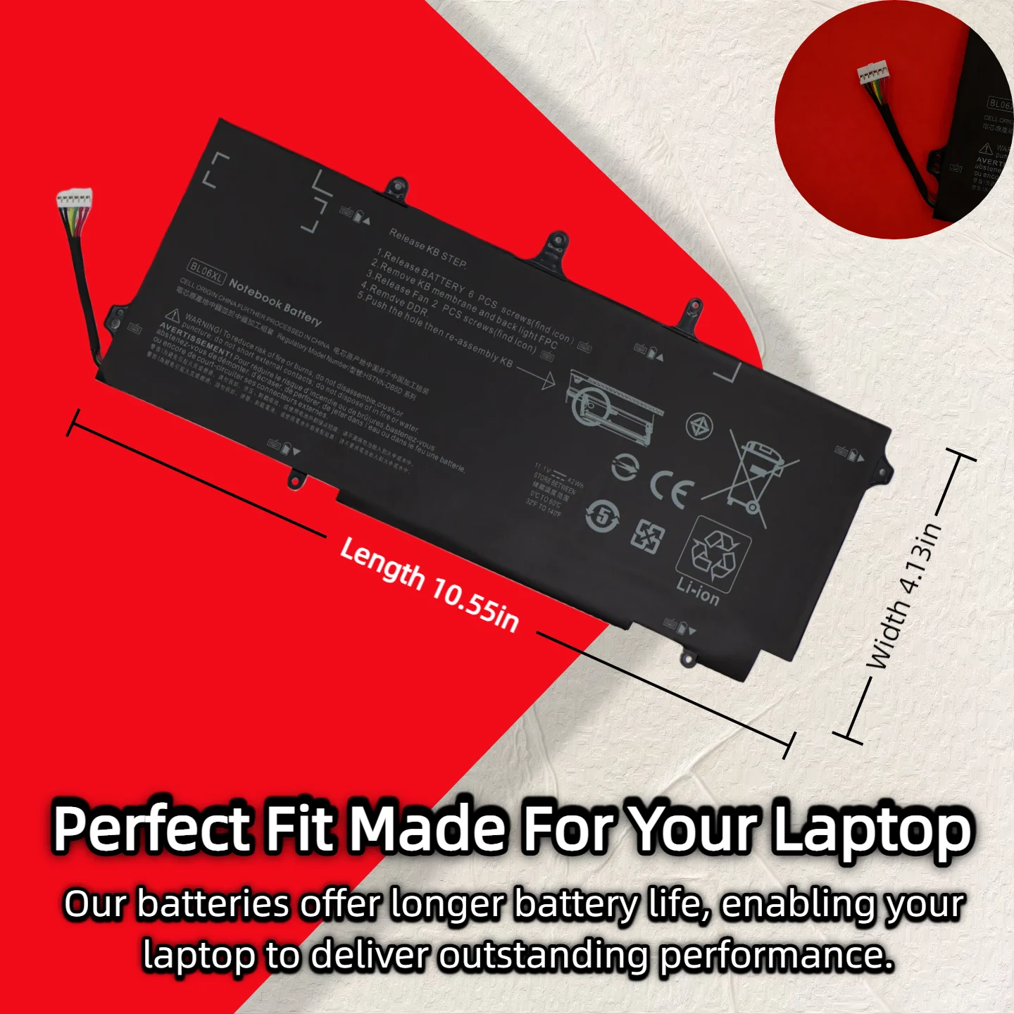 Wholesale And Retail❗❗❗ BL06XL for HP Battery HSTNN-DB5D HSTNN-W02C 722236-171 EliteBook Folio 1040 G0 G1 G2 Series