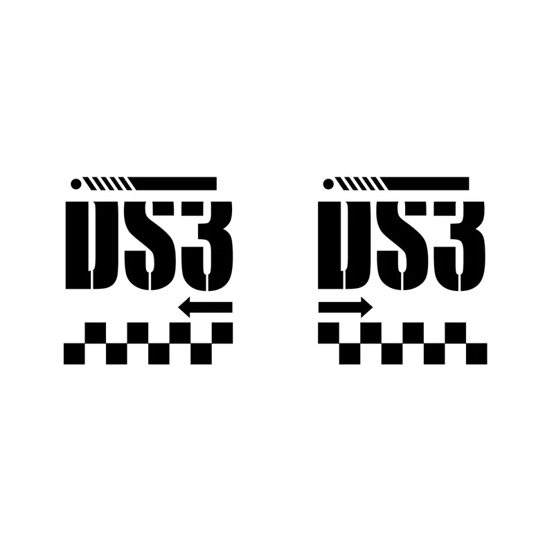 2 قطعة لسيتروين DS3 باب السيارة الجانب ملصقات ديكور لتزيين الغرف سباق التصميم الرياضة المشارب جسم السيارة الخارجي اكسسوارات منتجات السيارات #4